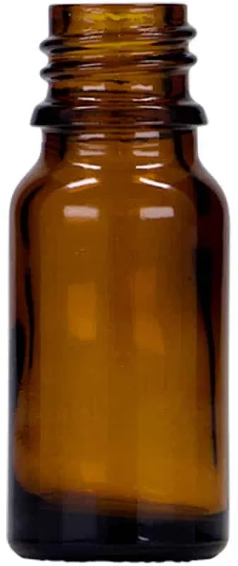 10 ml Boccetta di vetro, marrone, imboccatura: DIN 18