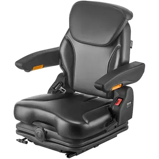 Vevor Universal-Gabelstaplersitz 540x600x670 mm, gefederter Traktorsitz, Schleppersitz, Treckersitz, Staplersitz, sicherer herunterklappbarer Sitz, Rasenmähersitz für Kompaktlader, Bulldozer