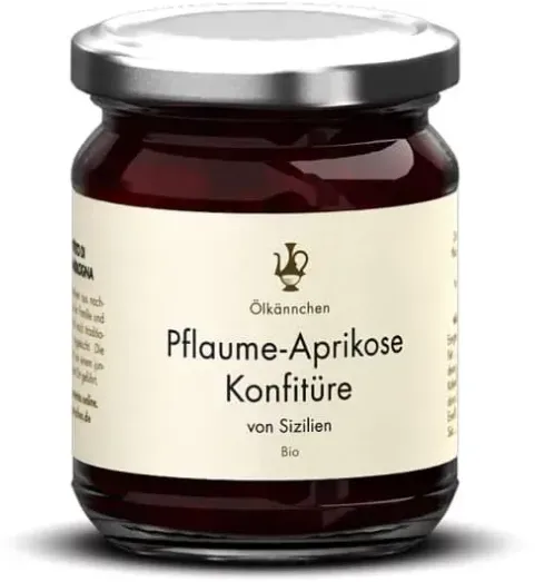 Ölkännchen Pflaume-Aprikosenkonfitüre 87% Frucht bio