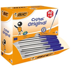 100 BIC Cristal Kugelschreiber blau