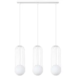 SOLLUX LIGHTING Pendelleuchte "Pendelleuchte BRINA 3L Weiß", weiß, H: 115cm, Lampen, Streulicht