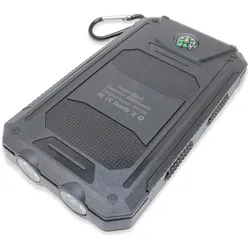 Wasserdichte Solar Powerbank & Taschenlampe - Outdoor Camping Ladegerät 20000mAh IP67  1 Stück