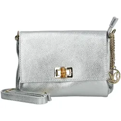 Henkeltasche CAPRICE "Caprice Taschen Leder", Damen, Gr. one size, silber, Leder, Taschen