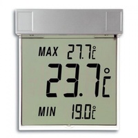 Digitales Fensterthermometer Min-Max Außenthermometer, abnehmbar, selbstklebend