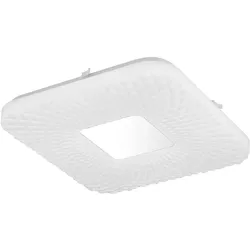 LED Decken Leuchte Opal Chrom Strahler weiß Lampe Wohn Zimmer Beleuchtung quadratisch