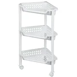 PLAST TEAM Vertriebs GmbH Dreikant-Trolley mit 3 Körben 3-tlg. weiß