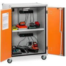 Cemo GmbH Basic Akku-Ladeschrank 80 x 115 x 66 Lichtgrau/Reinorange