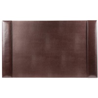 Dacasso Bonded Leather Desk Pad Schreibtischunterlage mit Seitenschienen aus Lederfaserstoff, Leder, Dunkelbraun, 76.2 x 45.72 x 1.27 cm