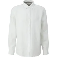 s.Oliver Leinenhemd, Regular Fit, Langarm, Button-Down-Kragen, für Herren, 0100 WHITE, XL