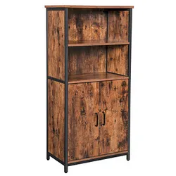 VASAGLE Regalschrank, LSC66BX braun 60,0 x 35,0 x 124,5 cm