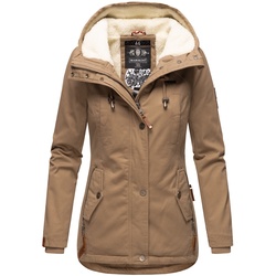 MARIKOO Damen Winterjacke Outdoor Baumwolljacke mit Kapuze Bikoo