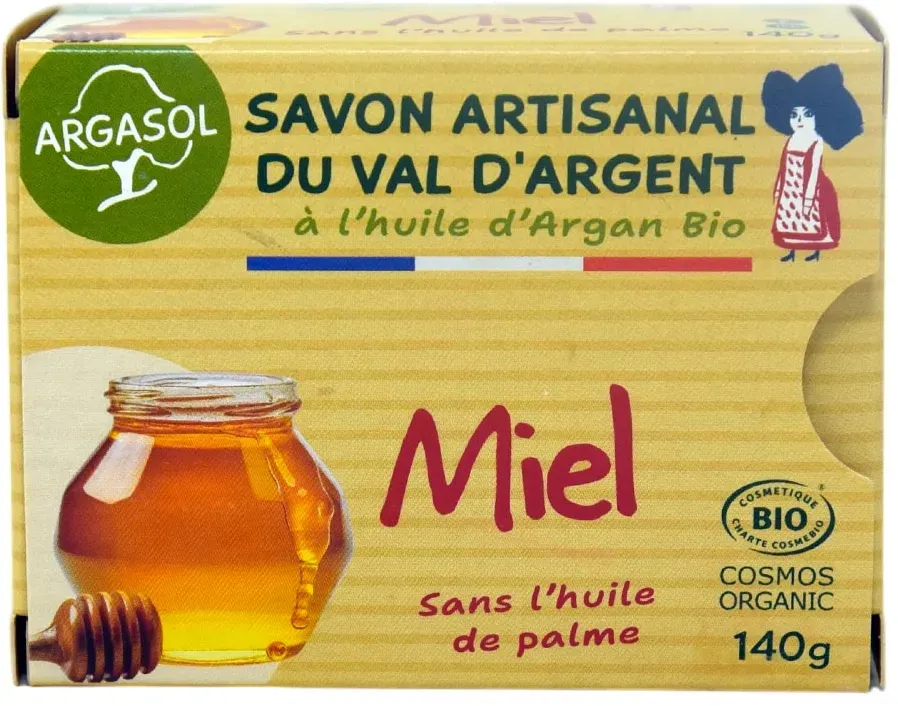 Argasol BIO-Honigseife 140g - Handgemacht & kaltverseift aus dem Elsass