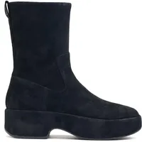 FitFlop Damen F-luma Stretch Suede Demi-wedge Mid-calf Boots Stiefelette, Schwarz, 40 EU
