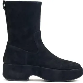 FitFlop Damen F-luma Stretch Suede Demi-wedge Mid-calf Boots Stiefelette, Schwarz, 40 EU