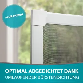 APANA Insektenschutz Fenster 130 x 150 cm anthrazit