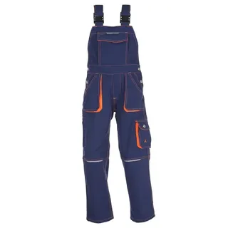 Planam Junior Latzhose marine orange Modell 6121 Größe 86/92