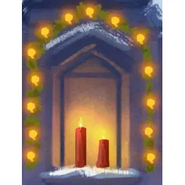 Coppenrath Verlag Wand-Adventskalender Winterstadt am Abend