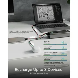 SBS PowerBank 20.000 mAh, 100 W, 74 Wh), Powerbank Grau