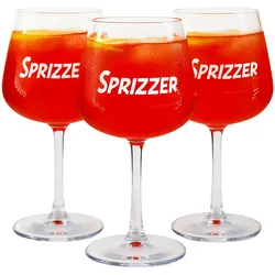 Set aus 3 transparenten, bruchfesten Tritan-Gläsern, speziell für Sprizzer-Partys entwickelt – SPRIZZER