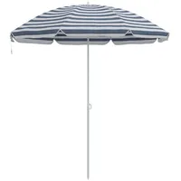 VidaXL Strandschirm mit Aluminiummast Blau & Weiß 300 cm