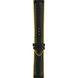 Certina - Leder Ds Podium Gent Chrono Lederband Schwarz+gelb 20/18mm, Ohne Schnalle, X C610020865 - genarbt,rind,schwarz