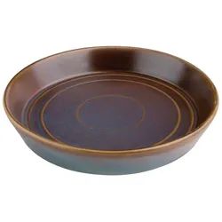 4 Olympia Cavolo flache, runde Teller | schillernd | 27cm | Porzellan
