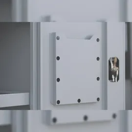 Lüllmann Umweltschrank 566251 enzianblau, lichtgrau 91,6 x 42,2 x 195,0 cm, aufgebaut, 1 St.