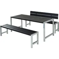 Plus Plankengarnitur mit Rückenlehne schwarz