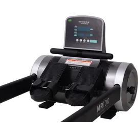 MIWEBA Rudergerät MR100, Rudermaschine kompakt, Schaumstoff-Sitz, Display, Magnetbremse (Grau)