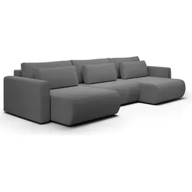 petits-meubles U-sofa 4-sitzig umbaubar Truhe Evy Grau