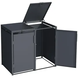 plats® Mülltonnenbox 132 x 80 x 116 cm grau