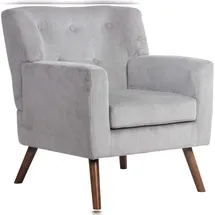deluke Loungesessel MUSCAT Cord 72 x 80 x 74 cm Grau