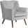 deluke Loungesessel MUSCAT Cord 72 x 80 x 74 cm Grau