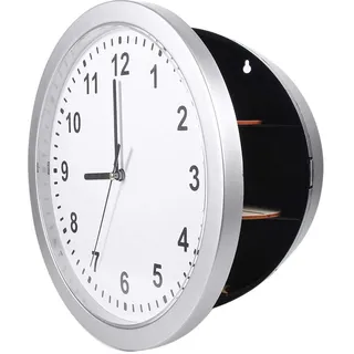 Wanduhr sicher, modernes Design 3 Regale Versteckte geheime Wanduhr Safe Container Box mit geheimem Fach für Geld Stash Schmuck Wertsachen Bargeld Aufbewahrung