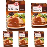 RUF Soßenfix dunkel, Soßenbinder zum Binden dunkler Soßen für Fleischgerichte, Eintöpfe und Braten, ohne Anrühren, ohne Klümpchen, 1x250g (Packung mit 5)