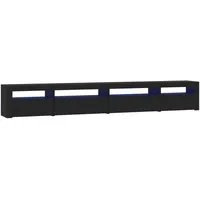VidaXL TV-Schrank mit LED-Leuchten Schwarz 270x35x40 cm
