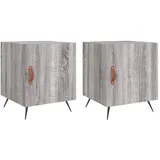 vidaXL Nachtschrank 2 Stk. 40 x 40 x 50 cm Grau