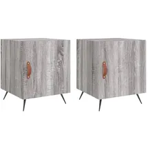 vidaXL Nachtschrank 2 Stk. 40 x 40 x 50 cm Grau