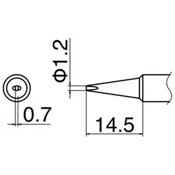 Lötspitze Serie T18, Format D1,2