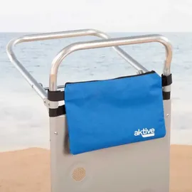 Aktive 62683 Faltbarer Strandwagen Mit Großen Rädern 47x75x104 Cm - Blue / Grey - One Size