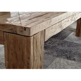 MASSIVMOEBEL24.DE Couchtisch Bassano Beige Teak 160 x 80 x 45 cm