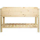 mgc24 Hochbeet Massiv L 118 x 40 x 78 cm Natur