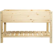 mgc24 Hochbeet Massiv L 118 x 40 x 78 cm Natur