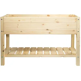 mgc24 Hochbeet Massiv L 118 x 40 x 78 cm Natur