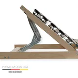 Sleepneo Lattenrost 140x200, Kopfteil verstellbar, Ergonomischer 7 Zonen Lattenrost, Buchenholz, 28 Latten, Hergestellt in Deutschland,Selbstmontage,bis 150Kg