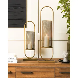 Beliani Kerzenständer BOHOL Metall 73 cm Gold