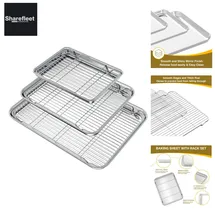 Wildone Backblech mit Gitter-Set 40,6 x 30,5 x 22,9 cm