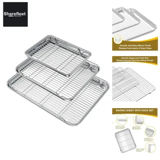 Wildone Backblech mit Gitter-Set 40,6 x 30,5 x 22,9 cm