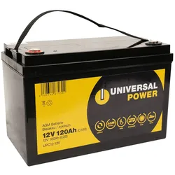 Universal Power AGM UPC12-120 12V 120Ah (C100) Wohnmobilbatterie wartungsfrei