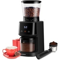 SHARDOR Elektrische Kaffeemühle Kegelmahlwerk aus 31 Feine Mahlgradstufen Kaffeemühle für Espressomaschinen LCD-Bildschirm und präziser digitaler Timer Schwarz